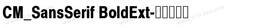 CM_SansSerif BoldExt字体转换